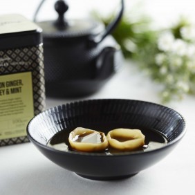 Silver Jubilee Ceylon Ginger, Honey & Mint Tea Consomme With Confit Duck Leg Tortellini